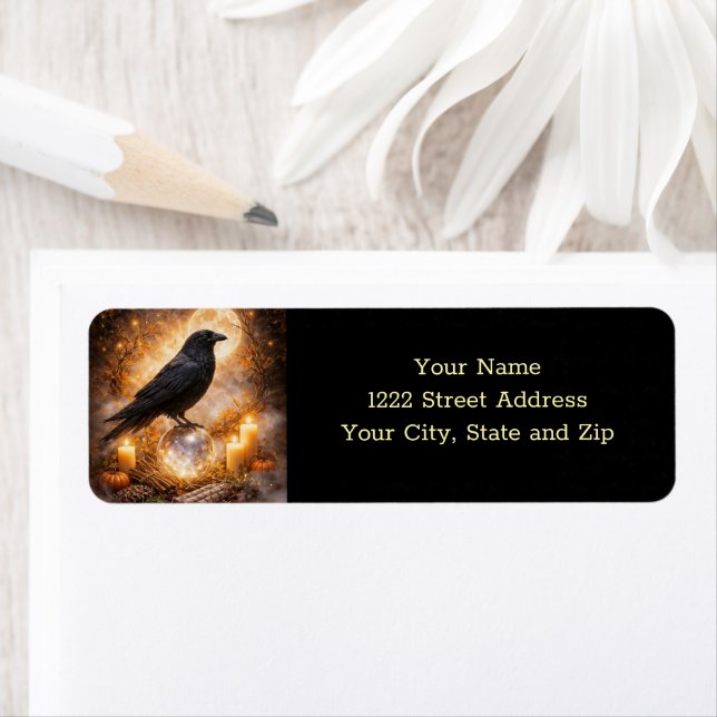 Raven Pagan Herbs Crystal Mystical Return Address (Insitu)