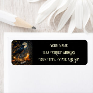 Raven Pagan Witchy Mystical Return Address