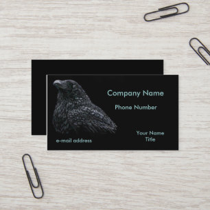 Raven Pastels on Black Business Card
