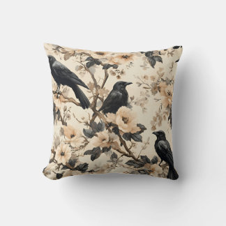 Raven pattern crow pattern cushion