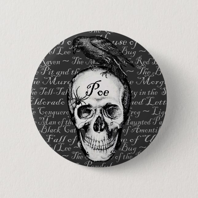 Raven Poe Button (Front)