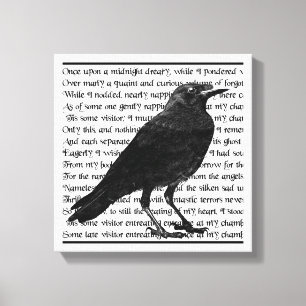 Raven Poem Edgar Allan Poe Canvas Print