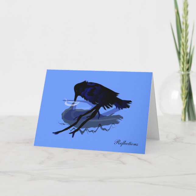 Raven Reflections Greeting Card (Front)