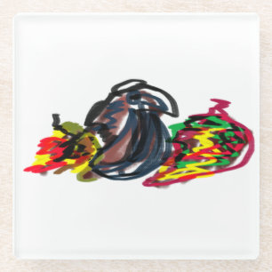 Raven relax Autumn Glass Coaster