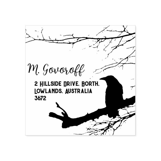 Raven Return Address Stamp (Imprint)