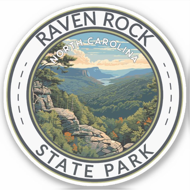 Raven Rock State Park North Carolina Travel Badge (Front)