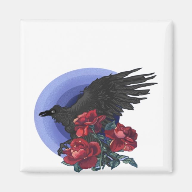 Raven & Roses Magnet (Front)