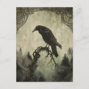 Raven Samhain Halloween Greeting Card
