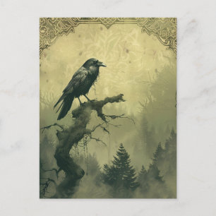 Raven Samhain Halloween Greeting Card