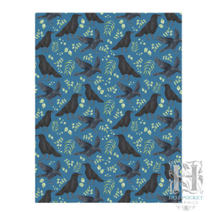 Raven Scrapbook Paper in Blue
