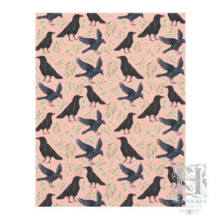 Raven Scrapbook Paper in Orange