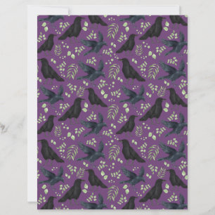 Raven Scrapbook Paper in Purple