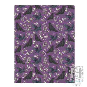 Raven Scrapbook Paper in Purple