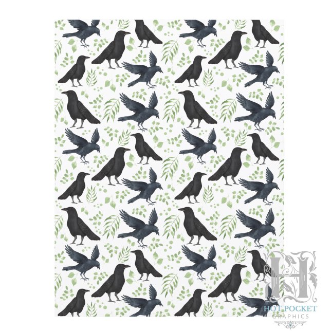 Raven Scrapbook Paper in White (Creator Uploaded)