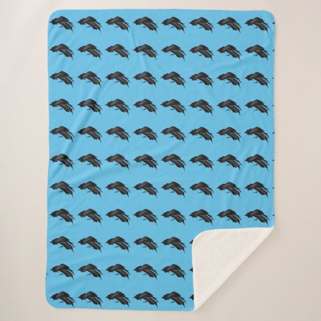 Raven  sherpa blanket (Front)