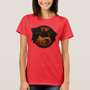 Raven Shirts Raven Organic Crow Bird Art T-shirt