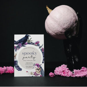 Raven& Skull Halloween Invitation
