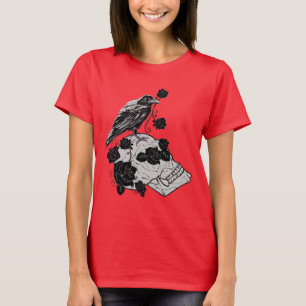 Raven Skull & Roses Womens Tee