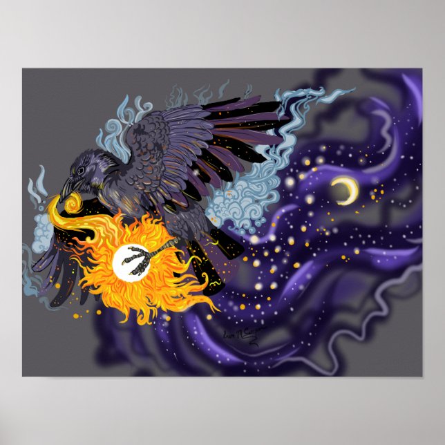 Raven Sky Folklore Poster (Front)