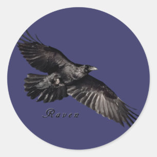 Raven Stckers Classic Round Sticker