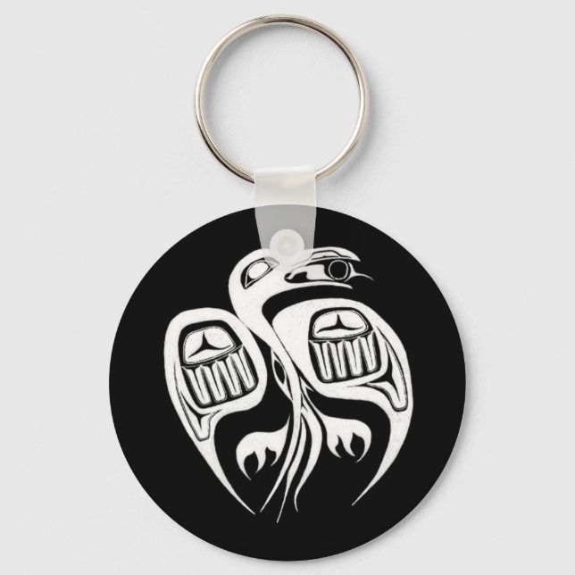 raven steals the sun , or is it the moon? key ring (Front)