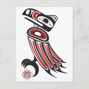 Raven steals the sun postcard