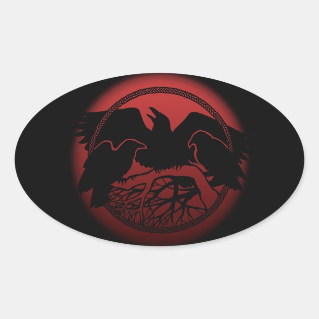 Raven Stickers Native Wildlife Raven Art Stickers (Front)