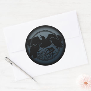 Raven Stickers Native Wildlife Raven Art Stickers
