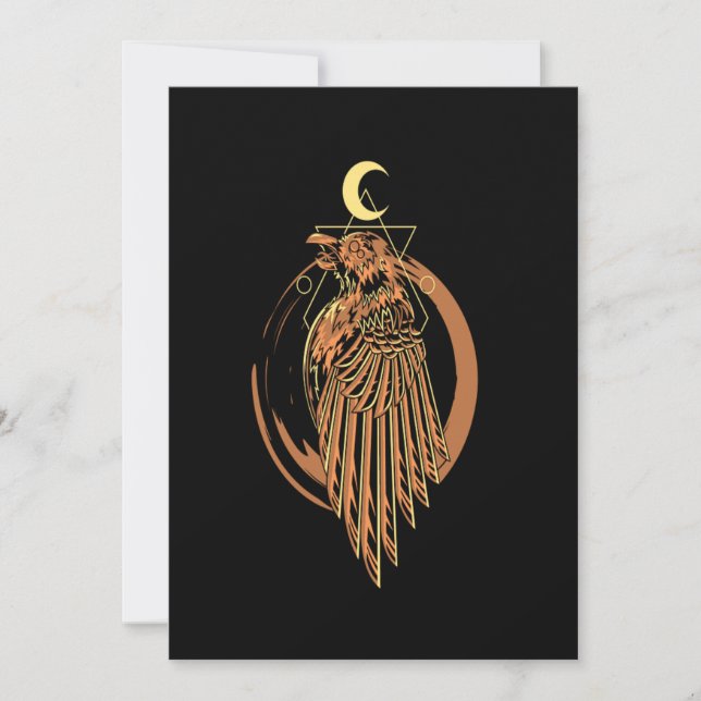 Raven Viking Warrior Valhalla Norse Mythology Gift Invitation (Front)