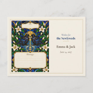 Raven Wedding Guest Book Wishes Postcard