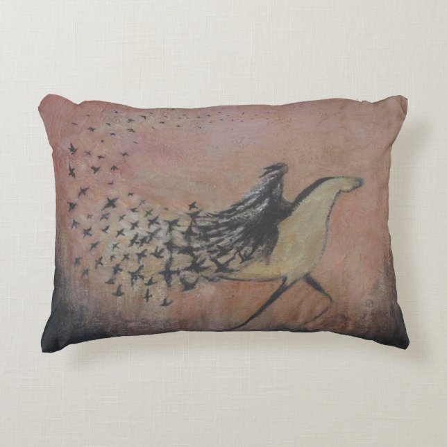 Raven Wind Accent Pillow (Front)
