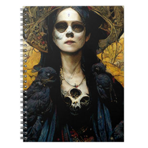 Raven Witch 3 Fantasy Horror Goth Gothic Notebook