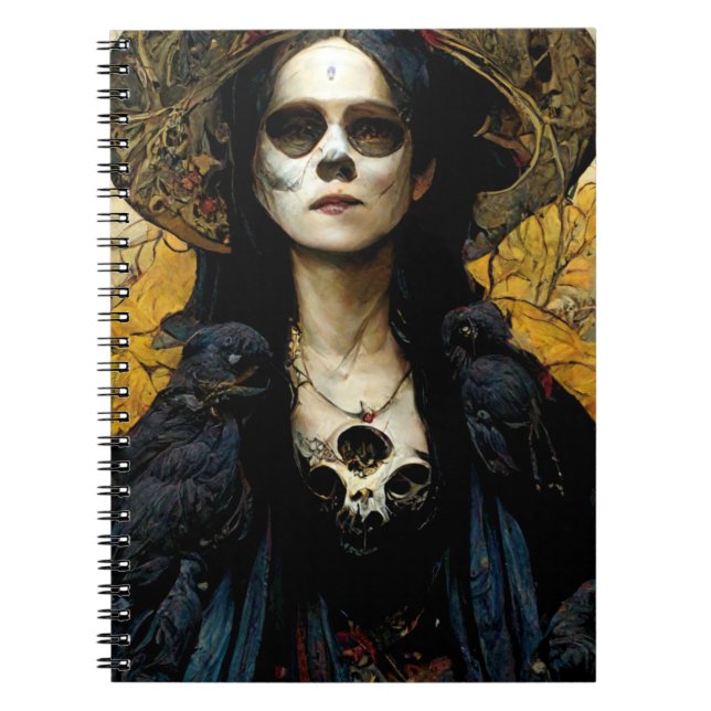 Raven Witch 3 Fantasy Horror Goth Gothic Notebook (Front)