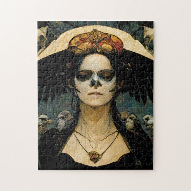 Raven Witch 4 Fantasy Horror Goth Gothic Jigsaw Puzzle (Vertical)