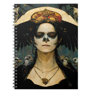 Raven Witch 4 Fantasy Horror Goth Gothic Notebook