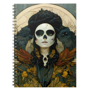 Raven Witch Fantasy Horror Goth Gothic Notebook