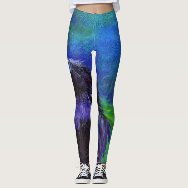 Raven With An Attitude Leggings (Front)
