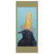 Raven with corn cob hat flat card
