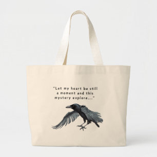 Raven with Poe quote Tote Bag