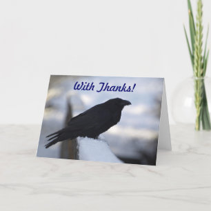 Raven "With Thanks!" Greeting Cards