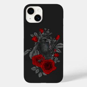 Raven with the key and roses Case-Mate iPhone 14 case