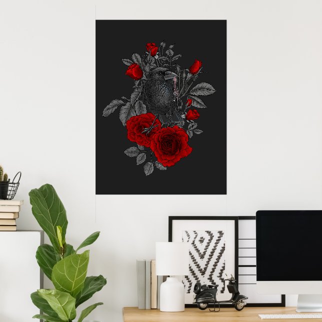 Raven with the key and roses poster (Home Office)