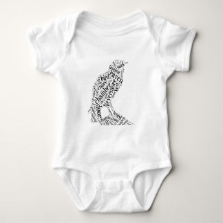 Raven Word Cloud Baby Bodysuit