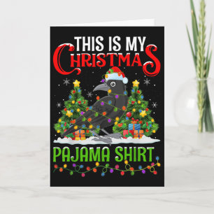 Raven Xmas Lights This Is My Christmas Pajama Card