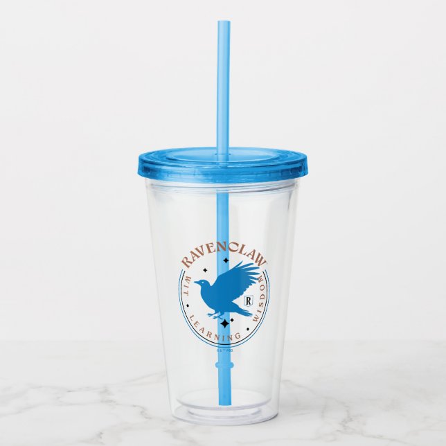 RAVENCLAW™ Blue Eagle House Pride Badge Acrylic Tumbler (Front)