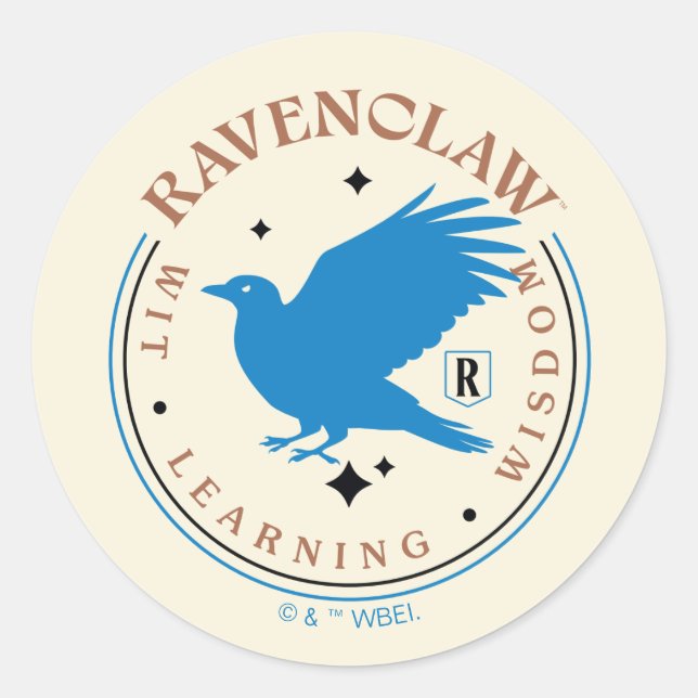 RAVENCLAW™ Blue Eagle House Pride Badge Classic Round Sticker (Front)