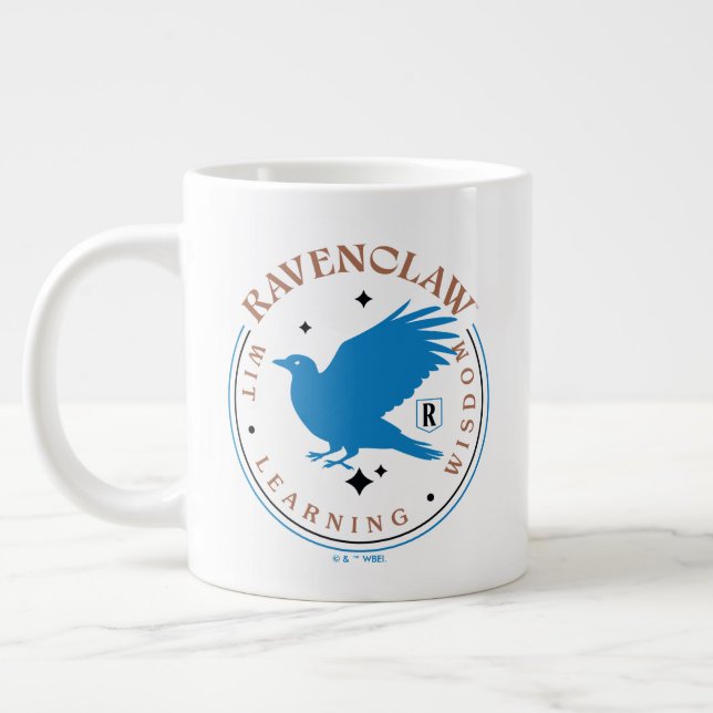 RAVENCLAW™ Blue Eagle House Pride Badge Large Coffee Mug (Left)