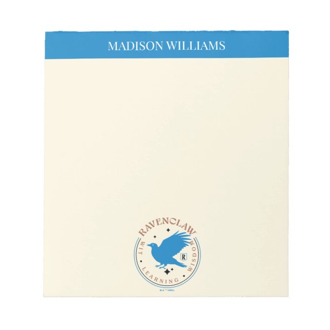 RAVENCLAW™ Blue Eagle House Pride Badge Notepad (Front)