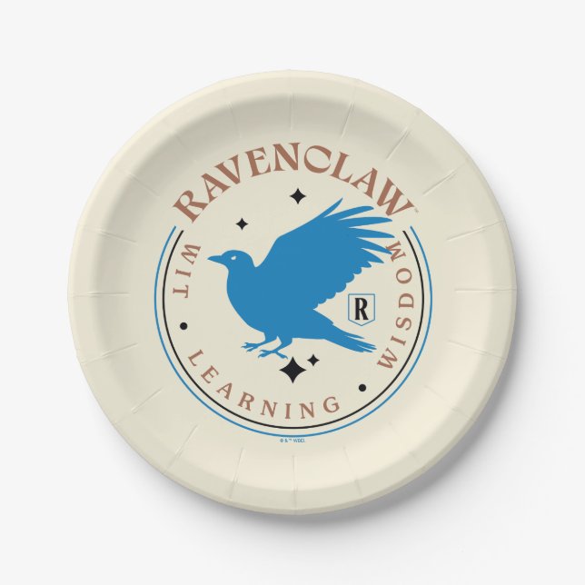 RAVENCLAW™ Blue Eagle House Pride Badge Paper Plate (Front)
