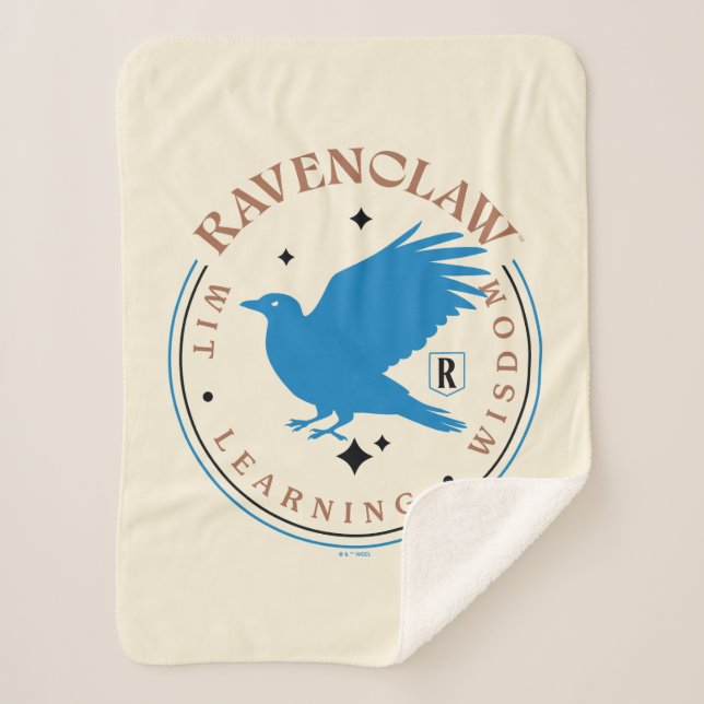 RAVENCLAW™ Blue Eagle House Pride Badge Sherpa Blanket (Front)